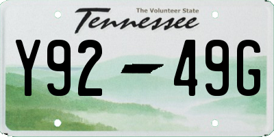 TN license plate Y9249G