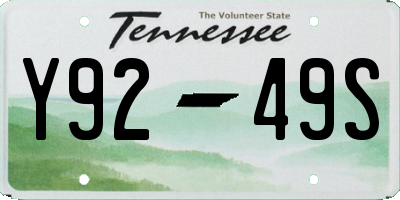 TN license plate Y9249S