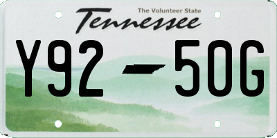 TN license plate Y9250G