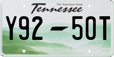 TN license plate Y9250T