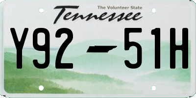 TN license plate Y9251H