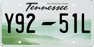 TN license plate Y9251L