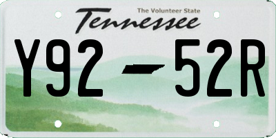 TN license plate Y9252R