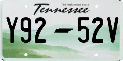 TN license plate Y9252V