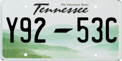 TN license plate Y9253C