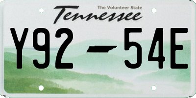 TN license plate Y9254E