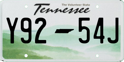 TN license plate Y9254J