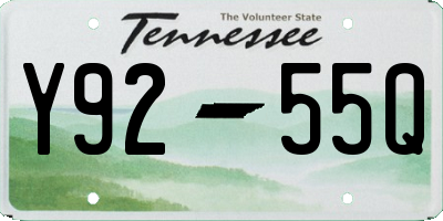 TN license plate Y9255Q