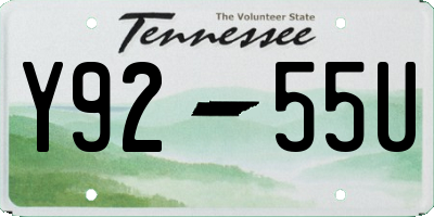 TN license plate Y9255U