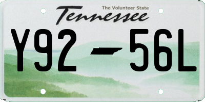 TN license plate Y9256L