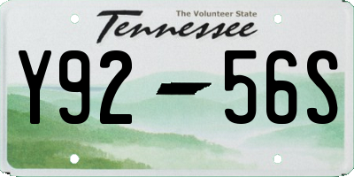 TN license plate Y9256S