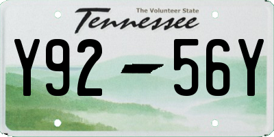 TN license plate Y9256Y