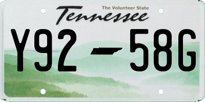 TN license plate Y9258G
