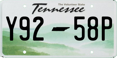 TN license plate Y9258P
