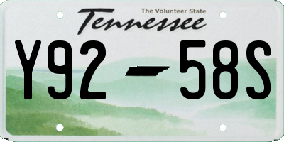 TN license plate Y9258S