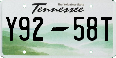 TN license plate Y9258T