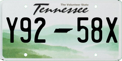 TN license plate Y9258X