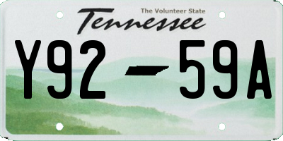 TN license plate Y9259A