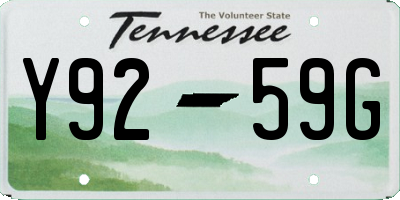 TN license plate Y9259G