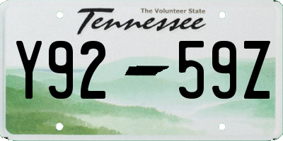 TN license plate Y9259Z
