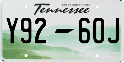 TN license plate Y9260J