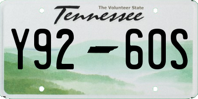 TN license plate Y9260S