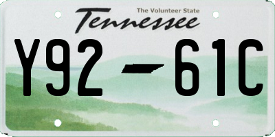 TN license plate Y9261C