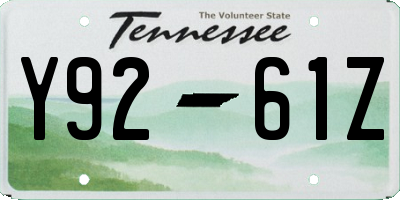 TN license plate Y9261Z