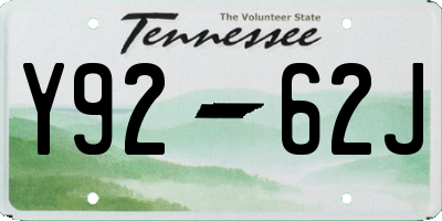 TN license plate Y9262J