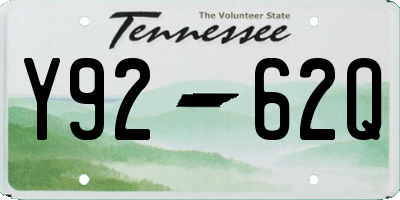 TN license plate Y9262Q