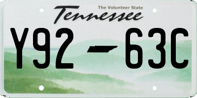 TN license plate Y9263C