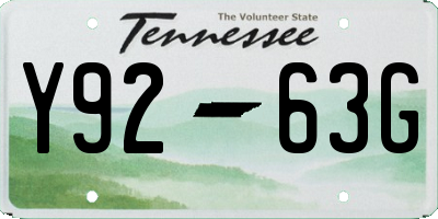 TN license plate Y9263G
