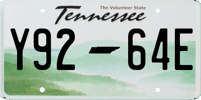 TN license plate Y9264E