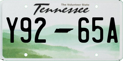 TN license plate Y9265A