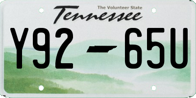 TN license plate Y9265U