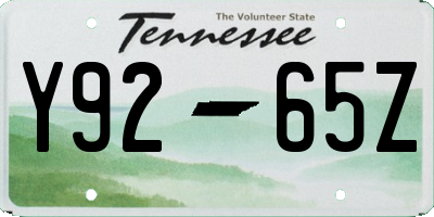 TN license plate Y9265Z