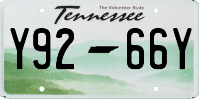 TN license plate Y9266Y