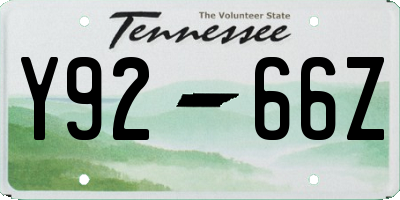 TN license plate Y9266Z