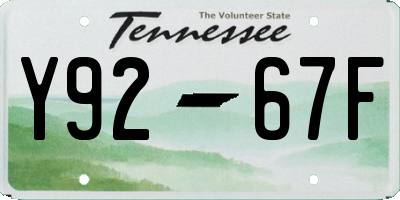 TN license plate Y9267F