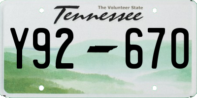 TN license plate Y9267O