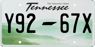 TN license plate Y9267X