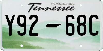 TN license plate Y9268C