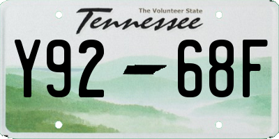 TN license plate Y9268F