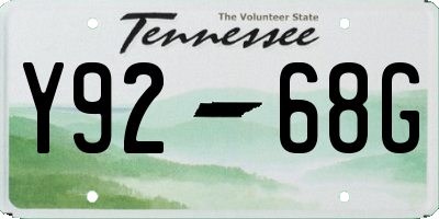 TN license plate Y9268G