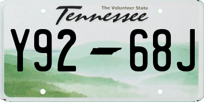 TN license plate Y9268J