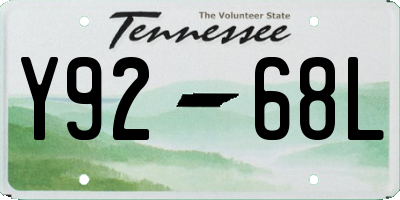 TN license plate Y9268L