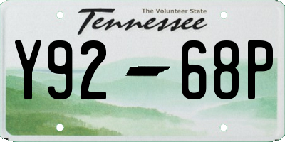 TN license plate Y9268P