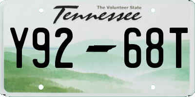 TN license plate Y9268T