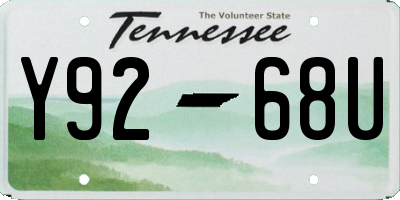 TN license plate Y9268U