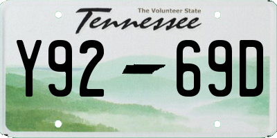 TN license plate Y9269D